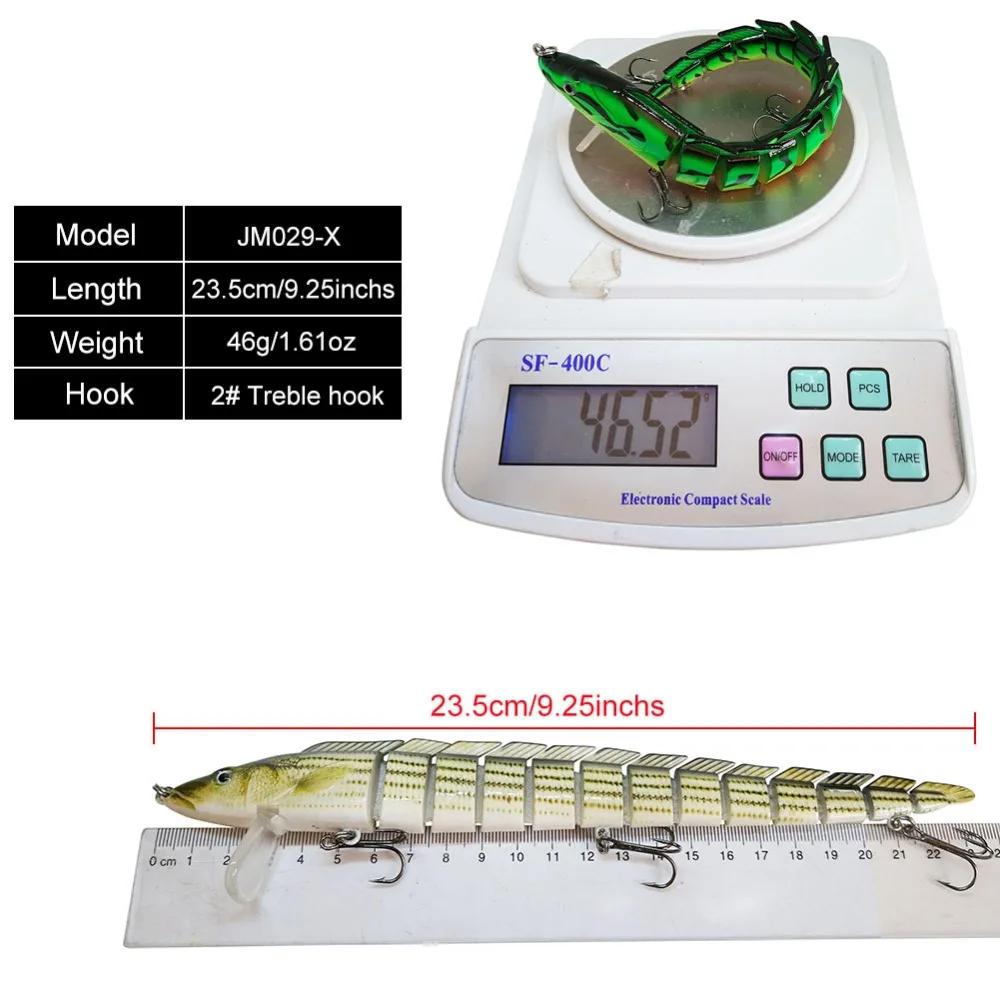 1 шт./3 шт. мульти шарнирная Щука Приманка Minnow 23 5 см/46 г искусственные жесткие