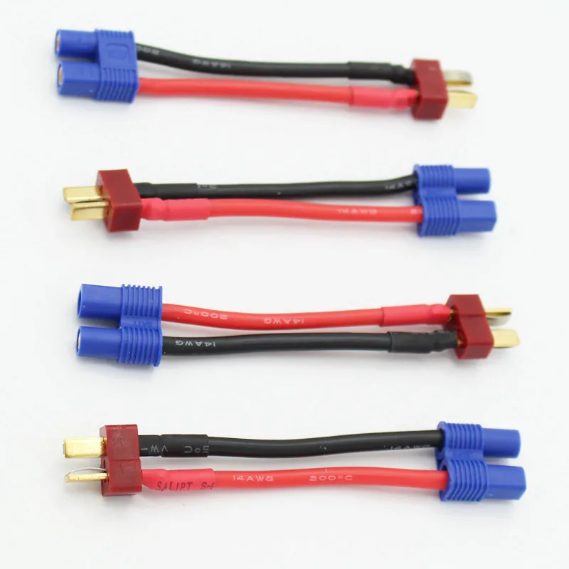 50 шт./лот EC3 разъем для Т образной вилки с 14AWG 60 мм зарядный кабель RC батареи