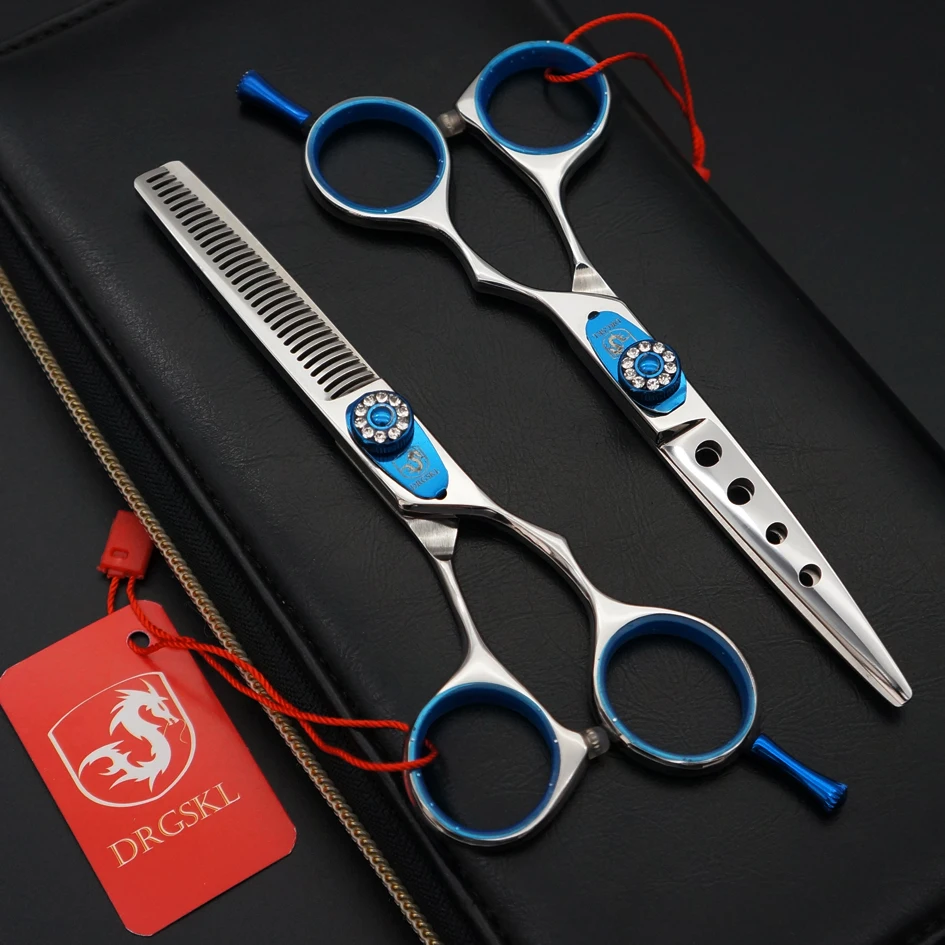 

SALE japan 440c professional hair scissors high quality 5.5 inch barber hairdressing scissors Diamond screws great hair shears