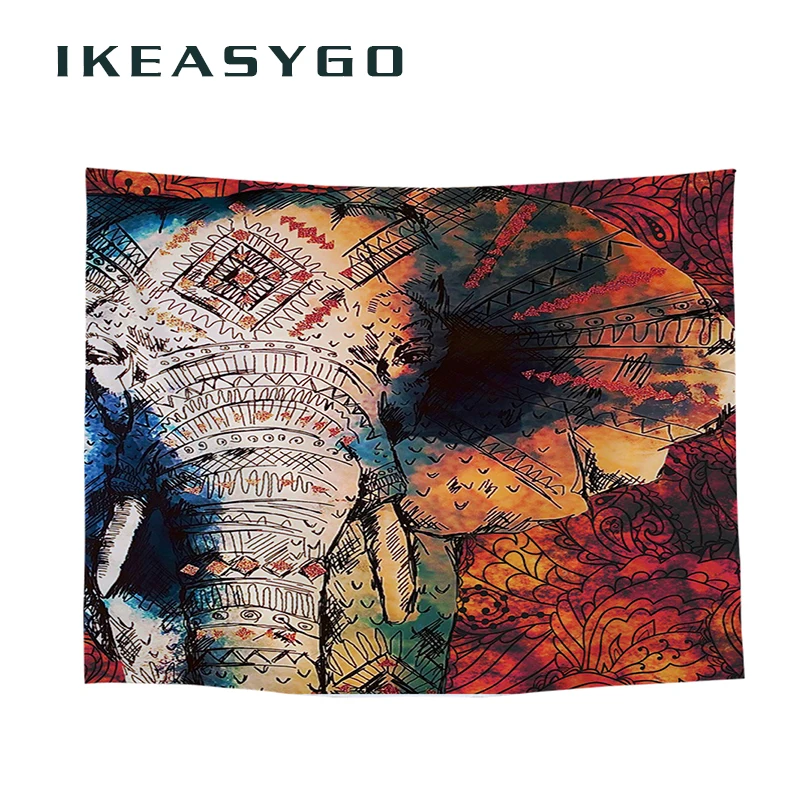 IKEASYGO 1 шт. животных Elephent гобелен Цветной печатных декоративный 2000x1300 мм 1500x1300