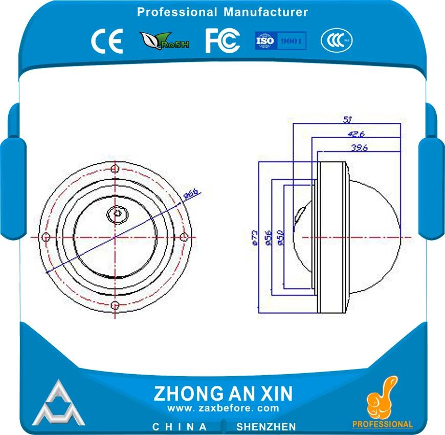 Автобус ИК День/Ночь мини металлическая купольная камера |