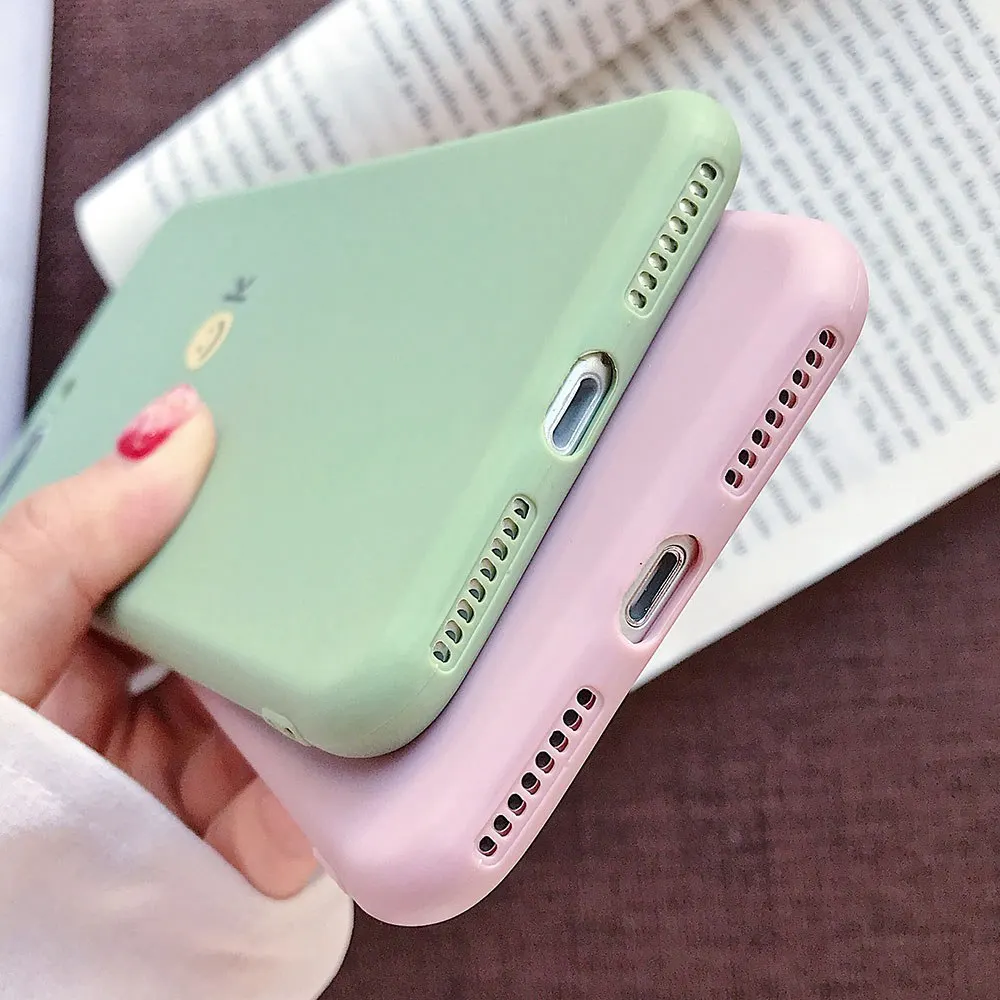 Простой чехол для iPhone X XS Max Xs мягкий из ТПУ 7 Plus 8 6 6s противоударный милый телефона |