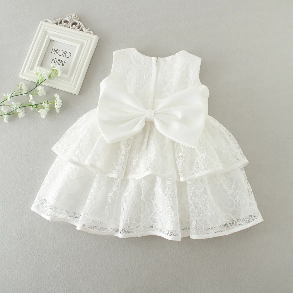 Cute Baby Girls Dresses With Bow 2018 Brand Lace Dress For Girl Ball Gown Children's Birthday Clothes Kids Princess | Детская одежда