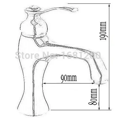 8 дюймов золотой роскошный ванной бассейна кран горячей и холодной смесителя