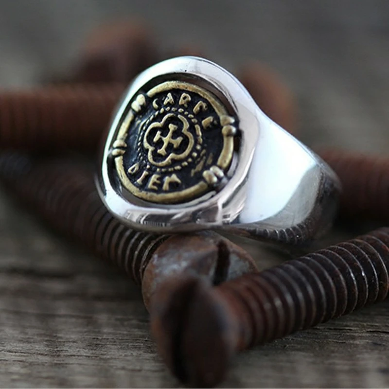 Кольцо на палец для мужчин из нержавеющей стали в стиле хип-хоп панк | Украшения и