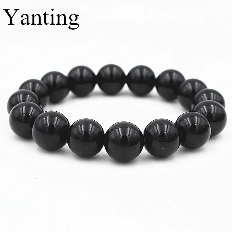 Браслет Yanting из натурального черного оникса ювелирные изделия для женщин и