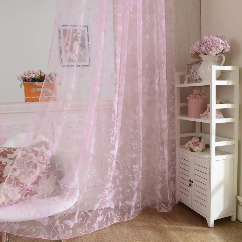 Драпировочная панель для двери шарф прозрачная вуаль Бабочка стекающаяся пряжа