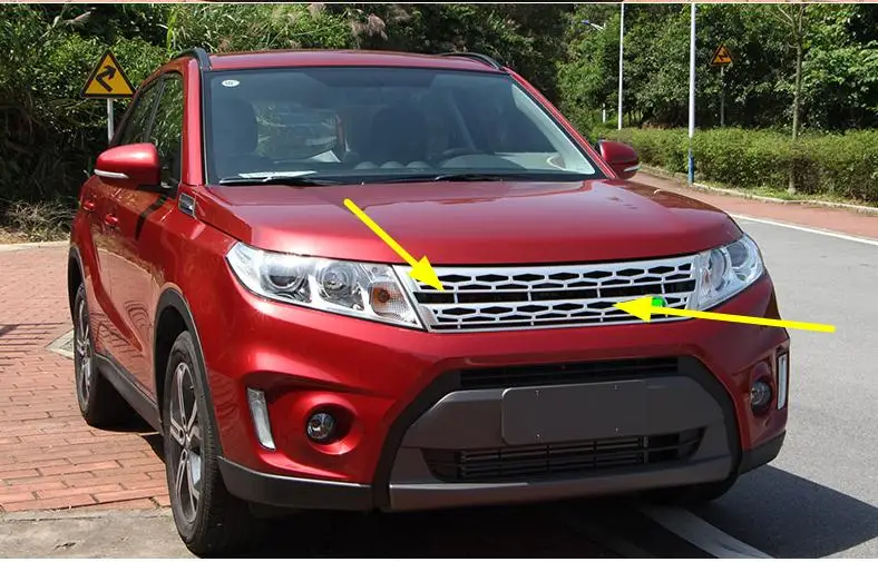 Высококачественный для Suzuki Vitara ABS хромированный обод хромированный Стайлинг бамперная решетка сетки крышки украшения аксессуары