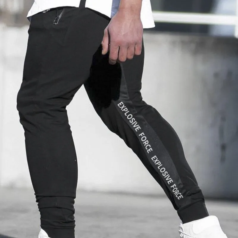 

Mens Joggers Casual Pants Fitness Male Sportswear Tracksuit Bottoms Skinny Sweatpants Trousers Black Gyms Joggers Track Pants