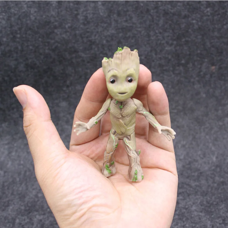 Marvel Groot стражи Галактики Мстители крошечные милый ребенок дерево человек Стенд Ver