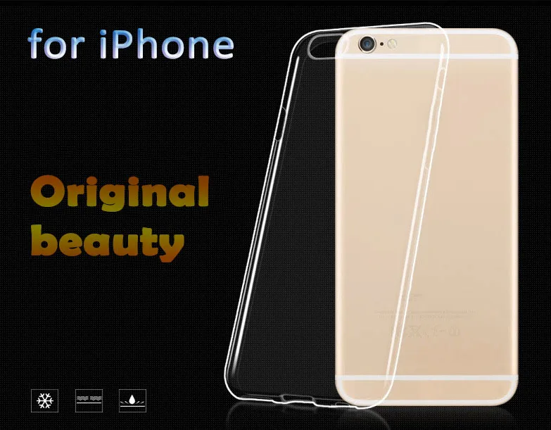 hot!!Original crystal clear Ultra thin slim 0.6mm soft TPU Case for iPhone 7 7Plus 4.7&quot 5.5&quot cover skin Transparent cases phone |