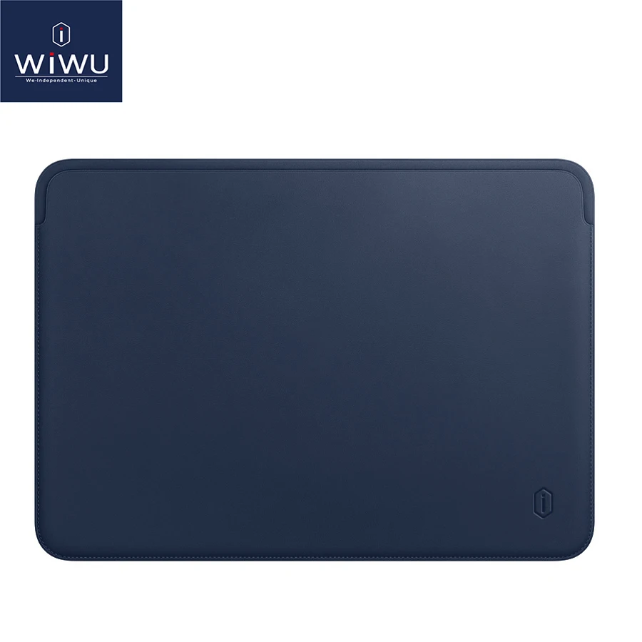 Синий WiWU чехол для ноутбука для MacBook Air 13 Чехол водостойкий из искусственной кожи чехол для ноутбука для MacBook Pro 13 ультратонкий для MacBook Pro - Цвет: Синий