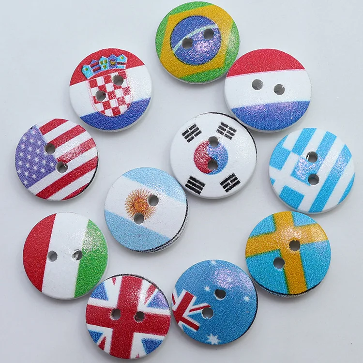 50Pcs Handmade Wooden Buttons for Clothing Sewing Children Scrapbooking Accessories Wholesale |