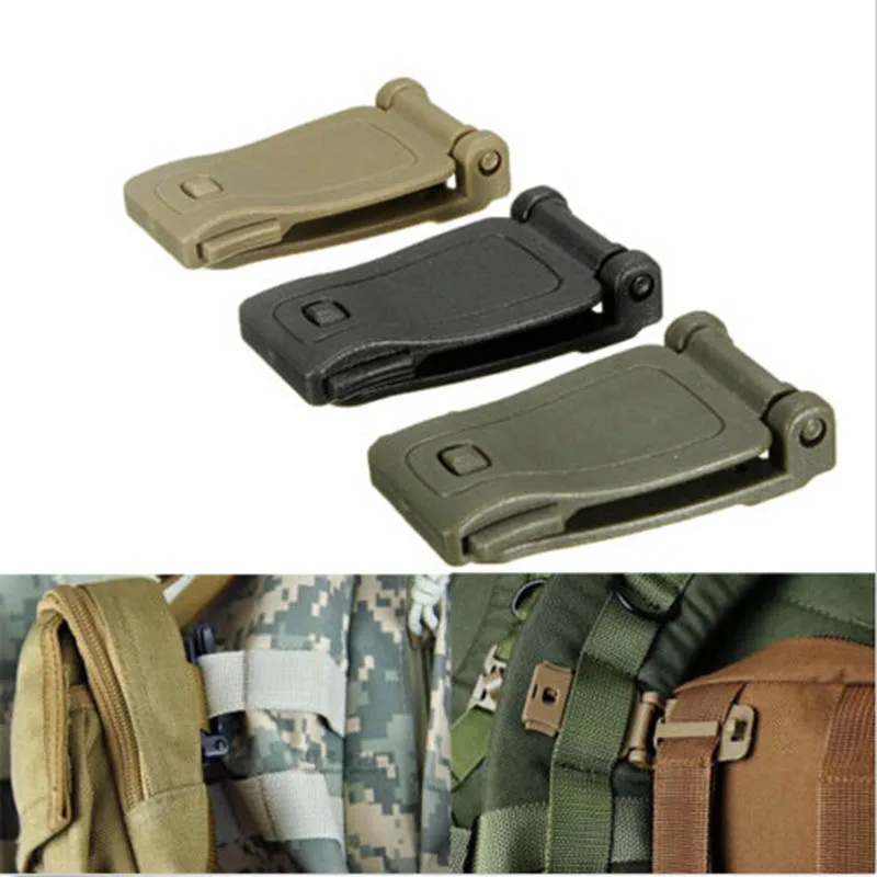 

1 PCS 26mm Black/Khaki EDC Tool Accessories Practical Molle Strap Buckle Backpack Bag Webbing Connecting Buckle Clip