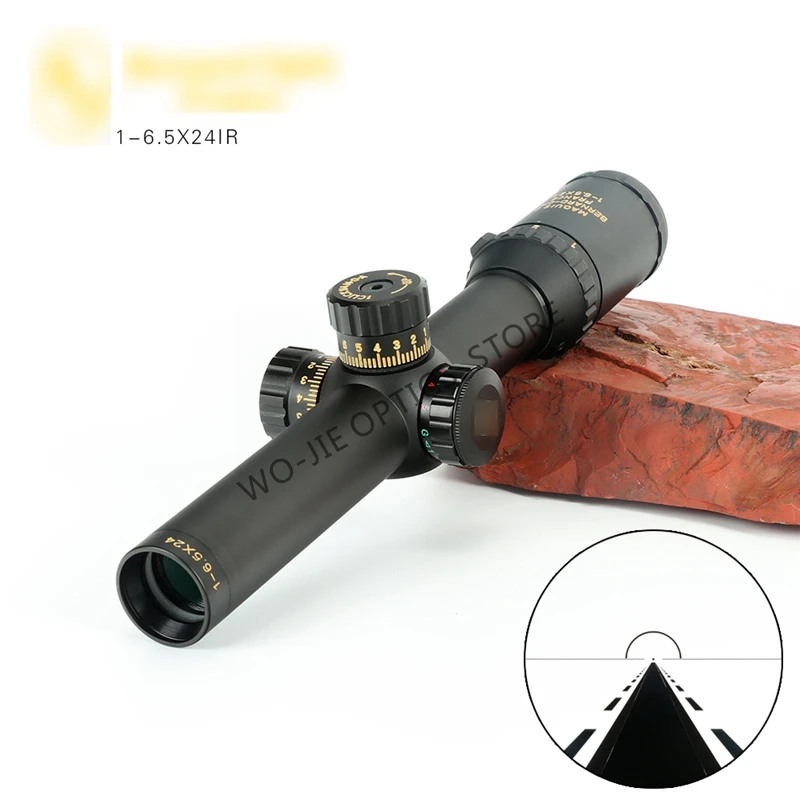 Bo 1-6.5X24 охотничий компактный прицел тактические оптические прицелы красный и зеленый освещенный прицел для страйкбола