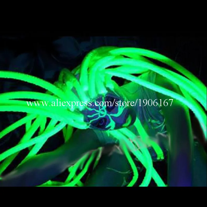 Модные парики со светодиодсветильник кой и красочными волосами для косплея