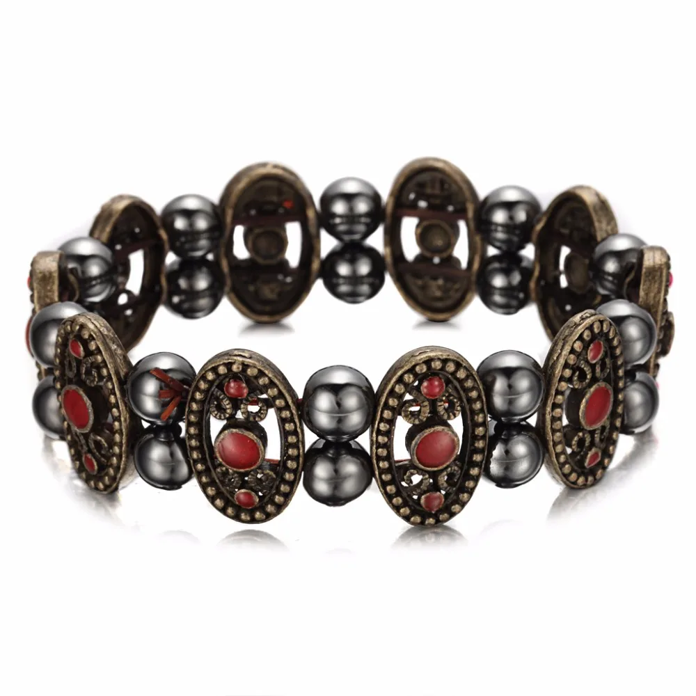 2019 винтажные женские и мужские гематитовые браслеты модные здоровья ювелирные