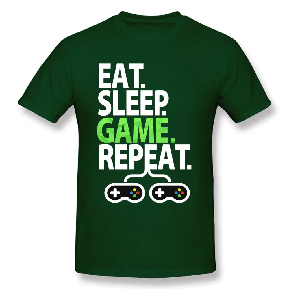 EAT SLEEP игры повторяют Z блок печатных футболка Играть Письмо ПК контроллер PC Gamer