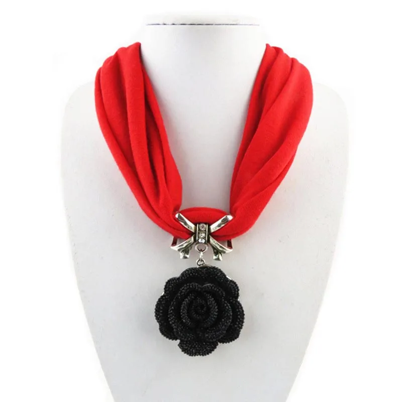 Короткие Подвески RUNMEIFA ожерелья женский шарф аксессуары для шарфа|pendant necklace|flower