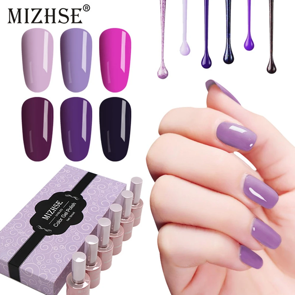 MIZHSE Фиолетовый УФ гель лак для ногтей Гель 18 мл отмачиваемый маникюра Esmalte Permanente