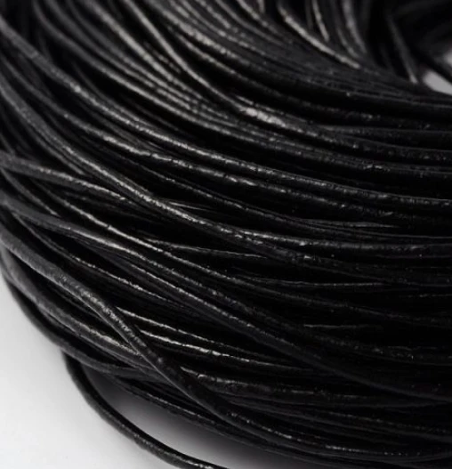 

100M/lot light brown black brown 1mm 1.5mm 2mm wax Round COW Genuine Leather Cord accessories Necklace Rope String Thread g3535