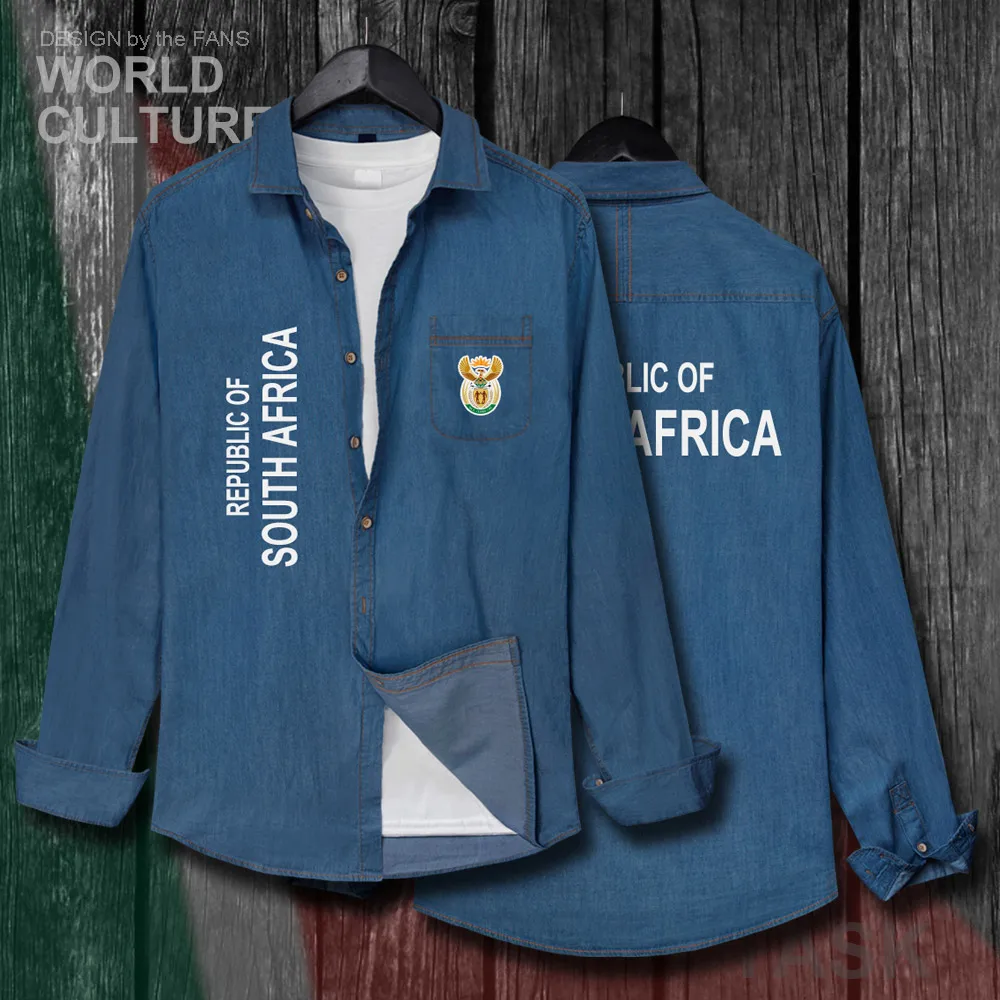 Южноафриканская Мужская осенняя куртка с отложным воротником и длинными