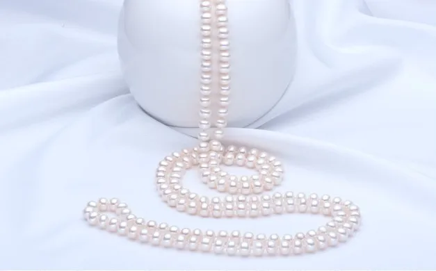 Горячая Рождественская Акция! Длинное жемчужное украшение для костюма ожерелье