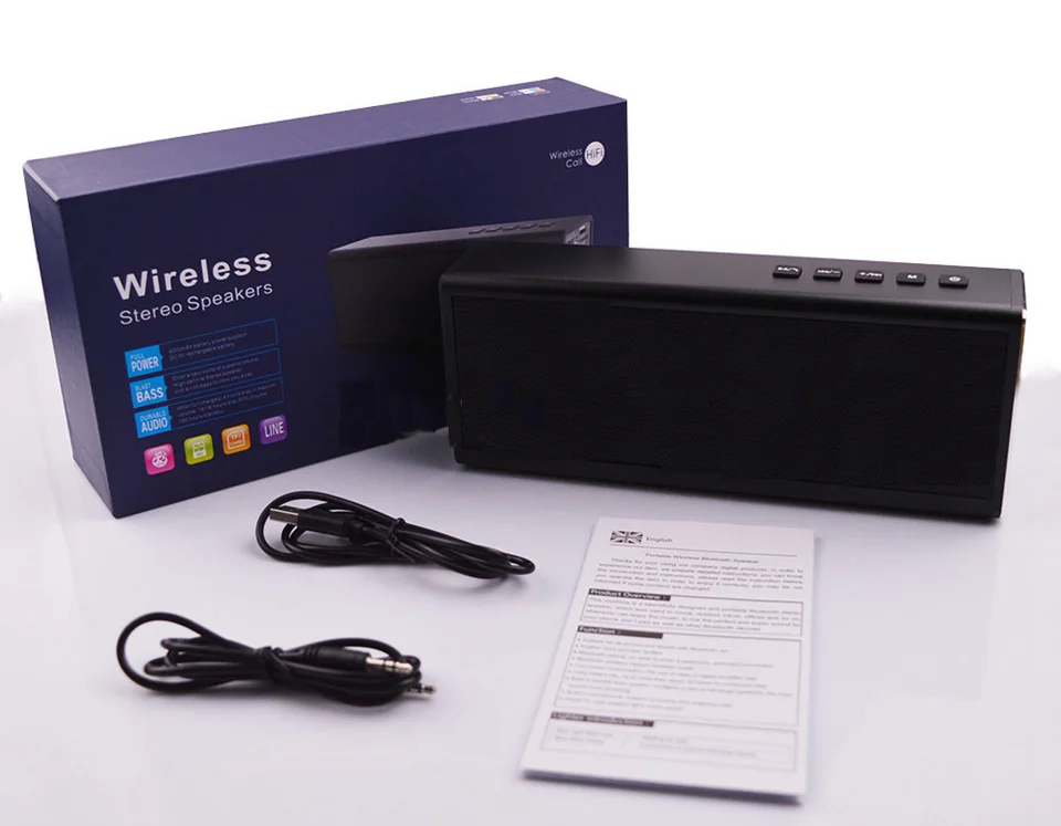 20 Вт Bluetooth динамик бас FM радио мощный портативный сабвуфер Беспроводная колонка HIFI музыкальный центр pc boom box Handfree sound box