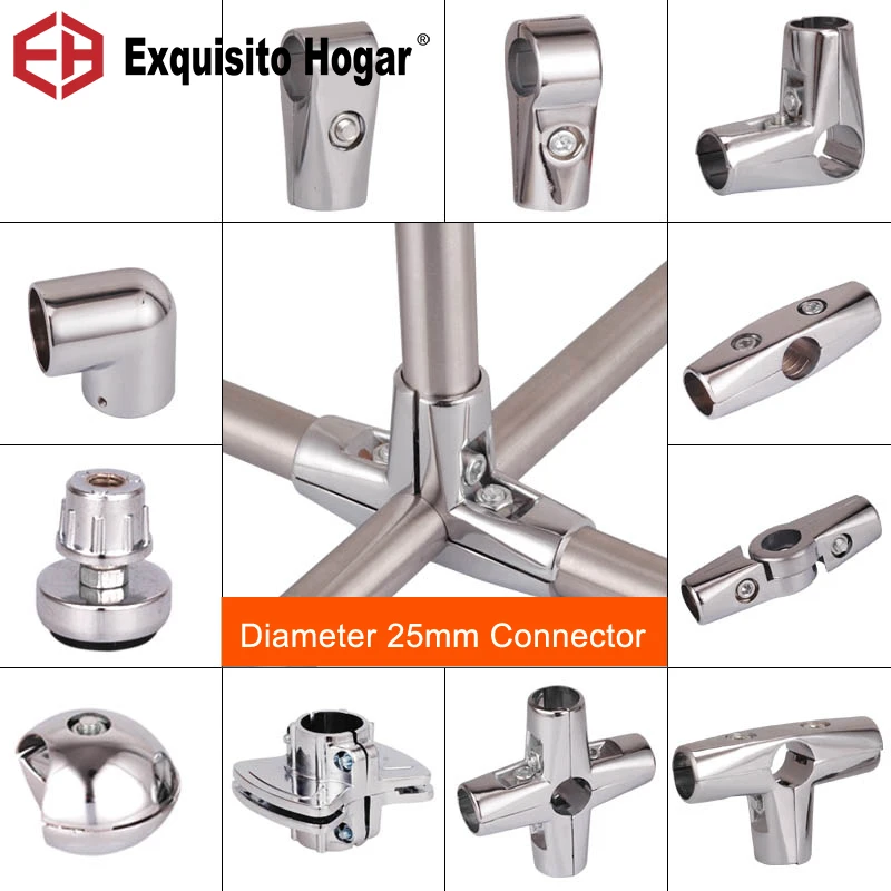 Алюминиевый сплав для 25 мм разъем труб из нержавеющей стали фиксированные детали