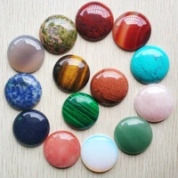 wholesale 12pcslot 2018 new fashion natural stone mixed round cabochon beads 30mm for jewelry accessories making free shipping