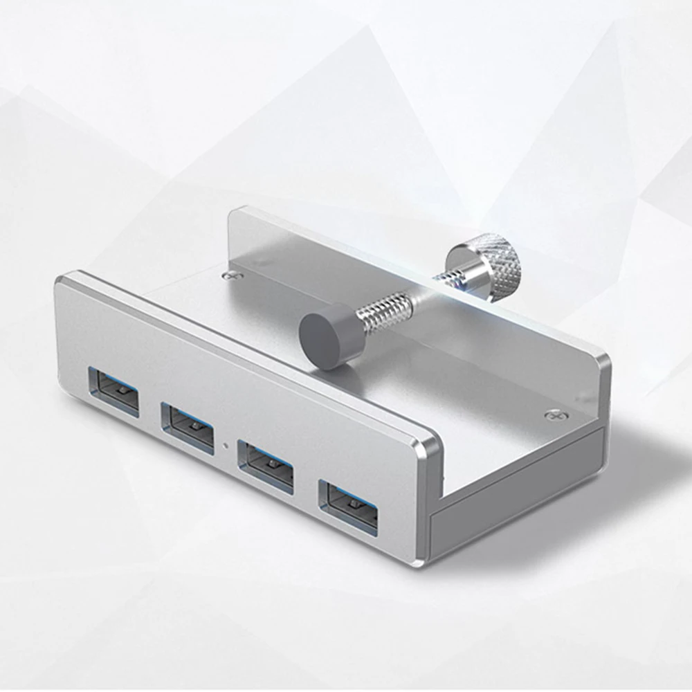 Алюминиевый сплав 4 порта USB 3 0 зажим тип концентратор сплиттер адаптер питания