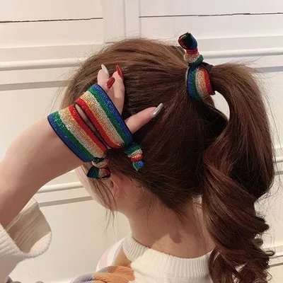 Женские леопардовые эластичные повязки для волос резинки хвоста большие