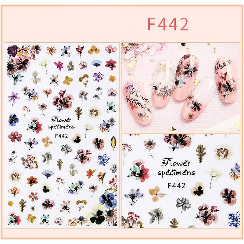 3D-Наклейки для ногтей с цветами вишни 2 шт. | Красота и здоровье