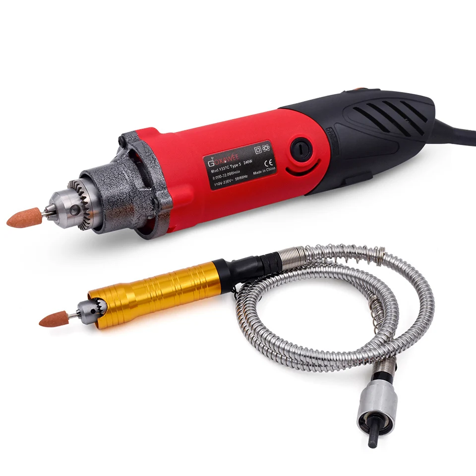 GOXAWEE, 240 Вт, электрическая мини-дрель для Dremel, стильный роторный электроинструмент, гравер, сверлильный станок, шлифовальный станок, абразивный инструмент для дома DIY