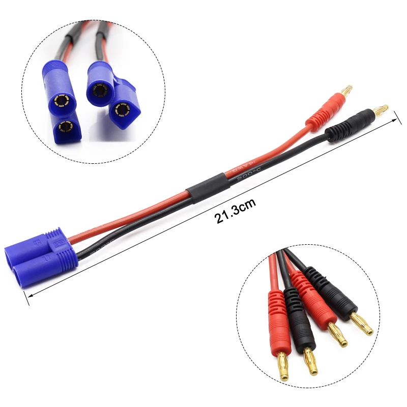 Высокое качество EC5 EC3 разъем для 4 0 золотой типа банан с кабелем 14AWG 150