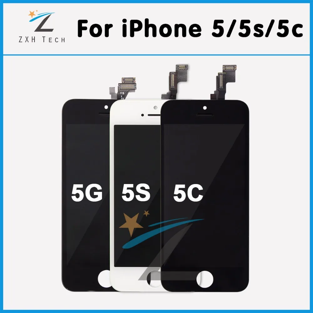 10 шт./лот DHL доставка дисплей мобильного телефона для iPhone 5/5S/5C LCD Pantalla кодирующий