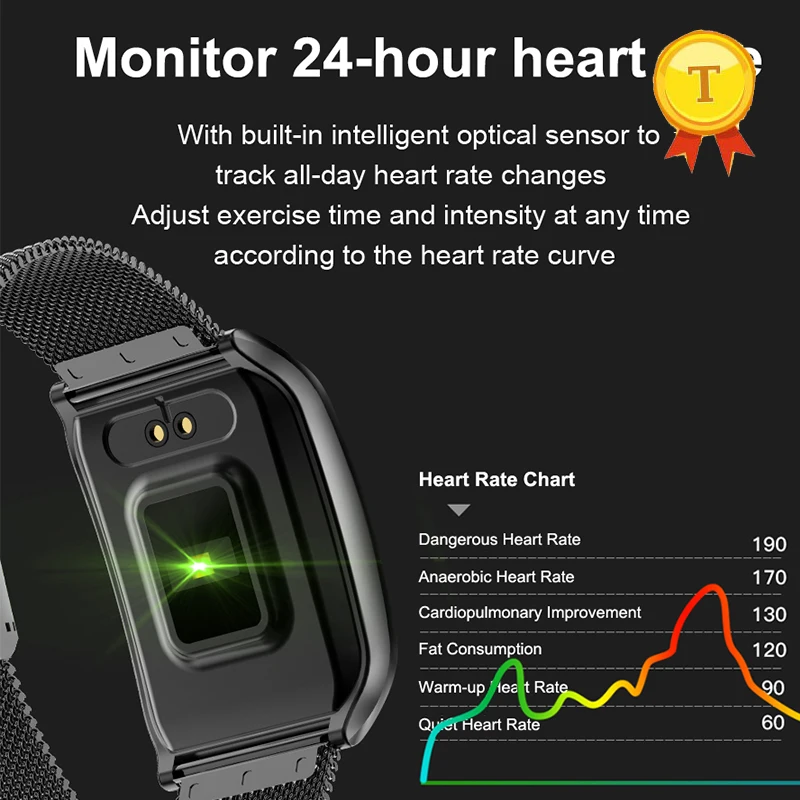 Модный дизайн фитнес трекер IP67 Измерение частоты сердечных сокращений умный