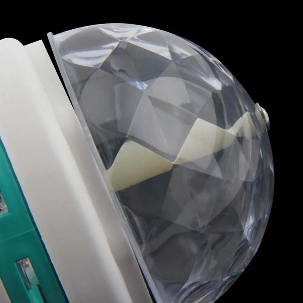 B22 3 Вт RGB LED Хрустальная сценическая вращающаяся цветная лампочка для вечеринки