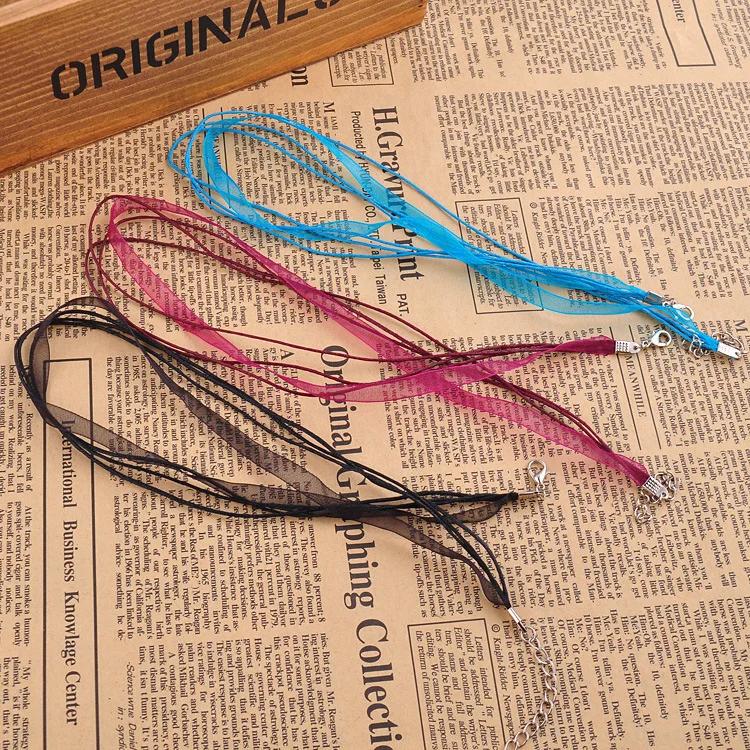 Бесплатная доставка новое шелковое ожерелье из органзы ремешок восковой шнур