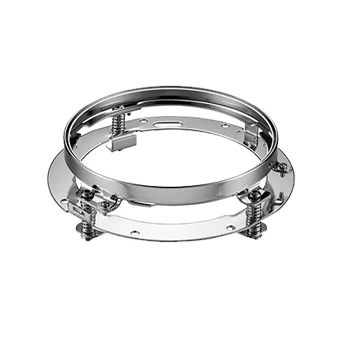 1pcs chrome Bracke 7-дюймовый 60 W DOT SAE E9 мотоцикл фары с углом глаза светодиодные фары 7 дюймов корпус лопасти отделка кольцо - Цвет: 1pcs chrome Bracke