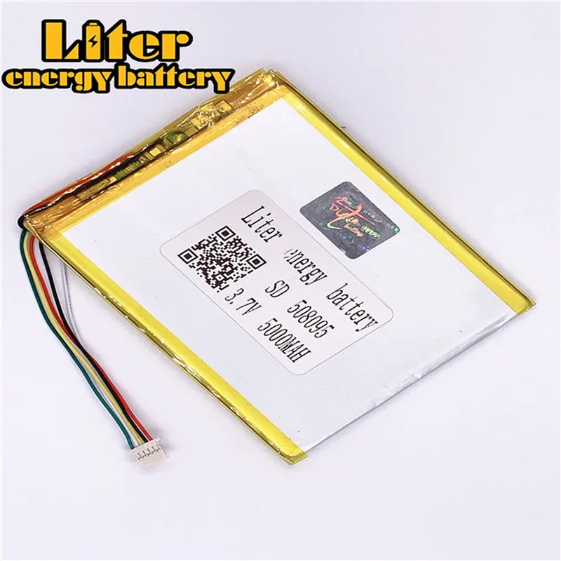 1 0 мм 5pin разъем 508095 5000mah 3 7 V дешевая цена литий полимерный аккумулятор для