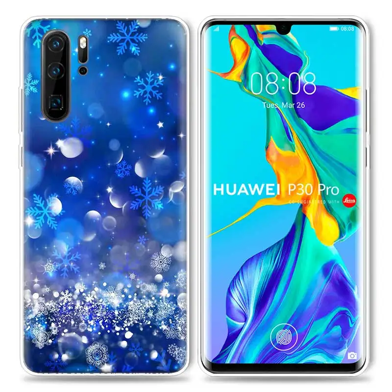 06 Рождественский чехол со снежинками для huawei P20 P30 P Smart Z Plus P10 P9 P8 mate 10 20 lite Pro Mini силиконовые чехлы для телефона - Цвет: 06