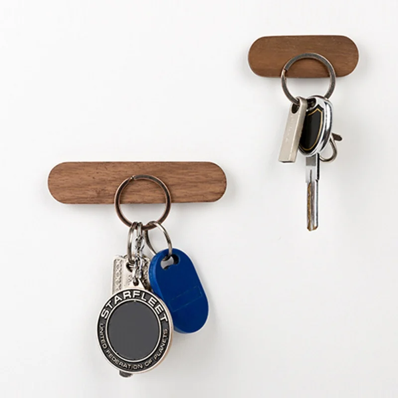 Креативный дизайн крючок для ключей из цельного дерева Многофункциональный