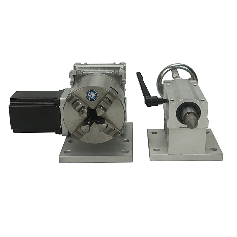

4 jaw rotary axis with tailstock for cnc milling drilling machine
