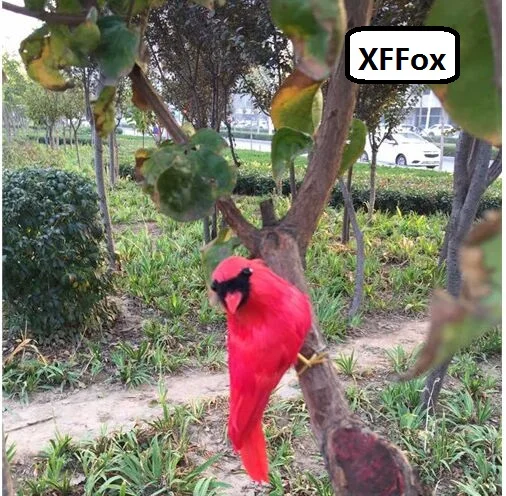 

Мини имитация воробья Модель Пена и меха красная кукла-птичка подарок около 13 см xf0453