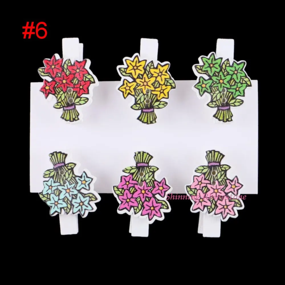 6 шт. деревянные зажимы прищепка офисная бумага фото одежда Peg булавка для