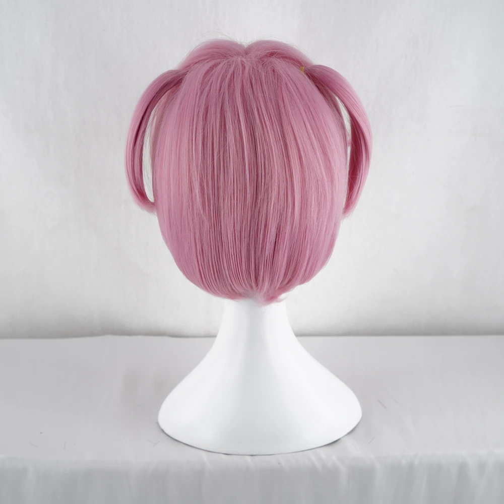 Парик для косплея по мотивам аниме DDLC Doki Literature Club Natsuki розовый термостойкий