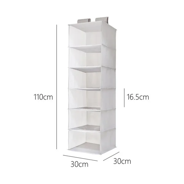 Gray 30cm Лучший дешевый маленький шкаф из ткани Оксфорд diy ящики для хранения коробка складная 6 стеллажей тканевый органайзер для одежды - Цвет: Gray 30cm
