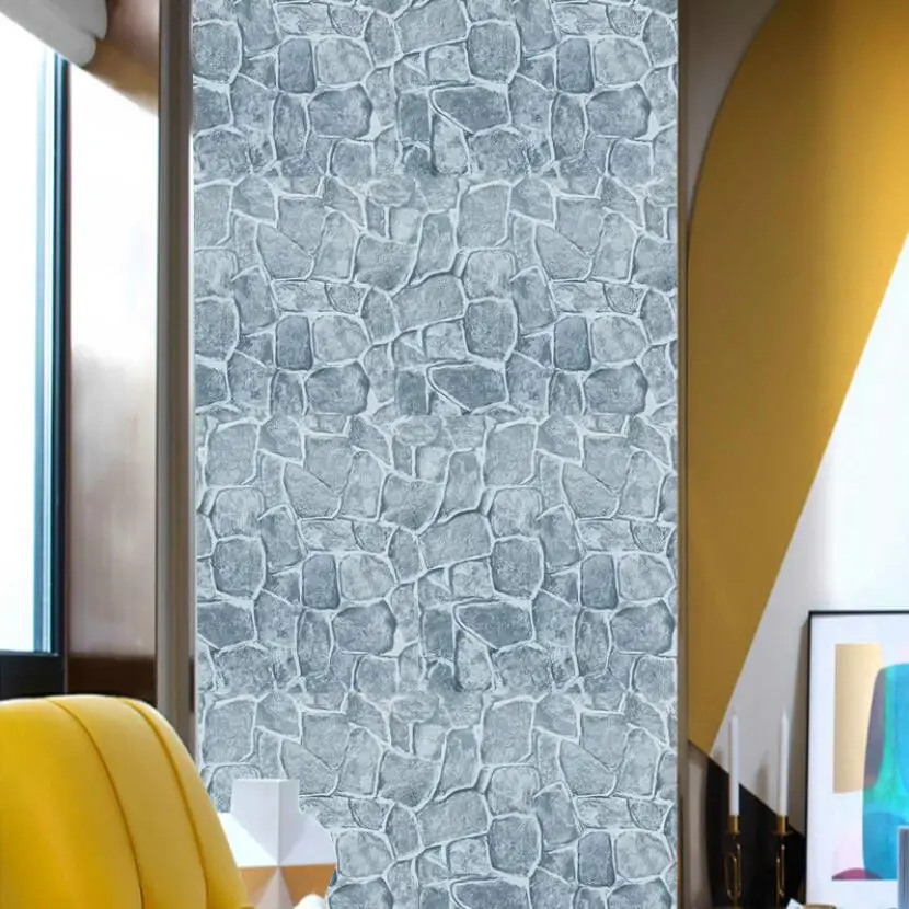 

2020 New Arrival 3d Natural Stone Wallpapers Self Adhesive PVC Wallpaper Rolls 10m Living Room Furniture Papel de Parede EZ162