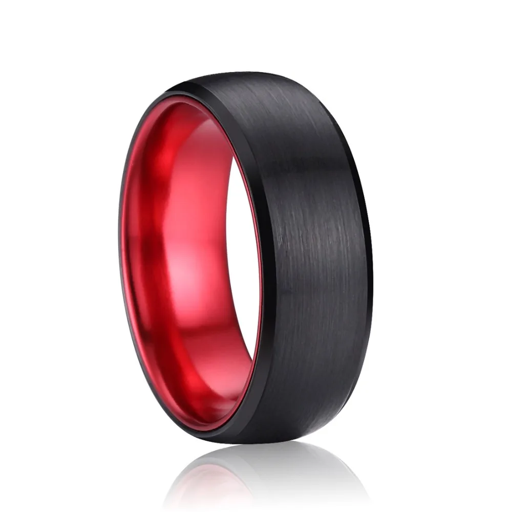 

8mm Wedding Rings Two-tone Tungsten Carbide Rings for Male Female DIY Custom Engrave Your Sport Logo Unique Ring for You